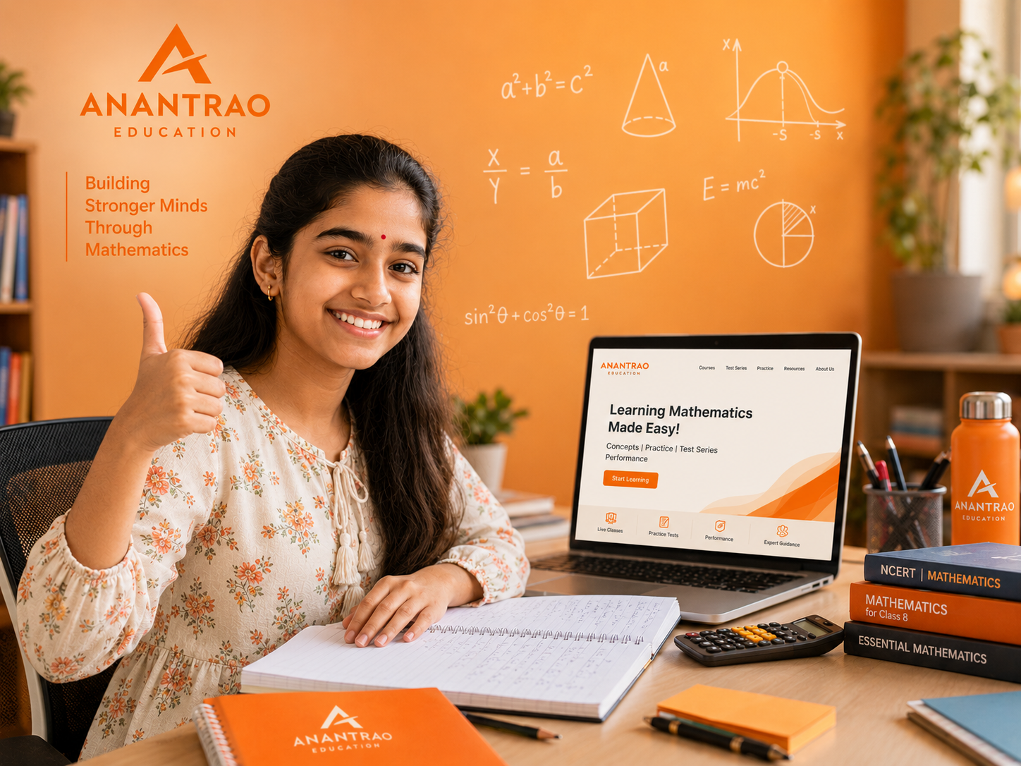 Children engaging in live math online class