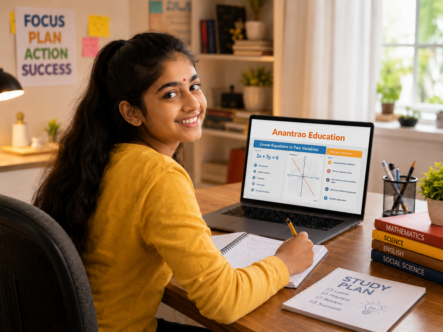 Children engaging in live math online class